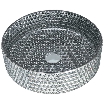 Chromed Finish Crystal Sink Bowl อ่างล้างหน้าโต๊ะเครื่องแป้งห้องน้ำที่หรูหรา