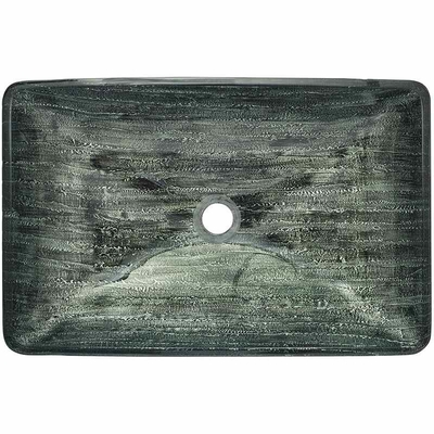 อ่างล้างหน้าในห้องน้ำขนาด 12 มม. 16.5 นิ้ว Art Rectangular Tempered Glass Sink Bowl