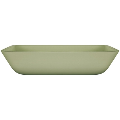 105mm 330mm Counter Top Bowl Sink รูปสี่เหลี่ยมผืนผ้า สีขาว สีเขียวอ่อน ห้องน้ำ