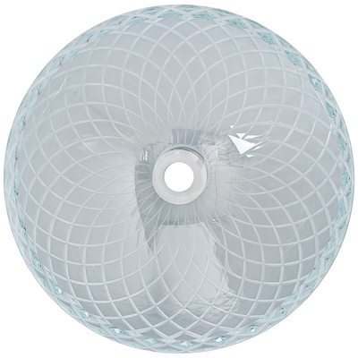 145mm กระจก ห้องอาบน้ำ โต๊ะเครื่องแป้งอ่างล้างจานเรือตื้นขนาดเล็ก CNC แกะสลัก Transparent