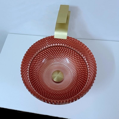 กระจกเงาวาว Rose Gold Vessel Sink Square เหนือเคาน์เตอร์ Electroplated