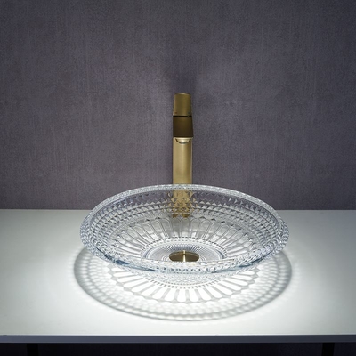 ชามอ่างล้างหน้าเหนือเคาน์เตอร์ 450mm Crystal Clear Artistic