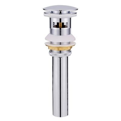 ปั๊มระบายน้ำเสียสีเงิน 45 มม. Dia อ่างล้างหน้า Faucet Pop Up Drain Chromed Silver
