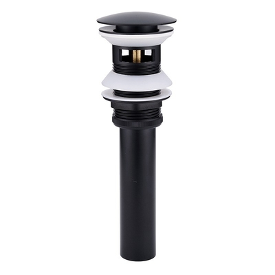 Pop Up Water ทองเหลืองเสียปั๊มระบายน้ำ Faucet อ่างล้างจานอ่างล้างหน้าอ่างล้างหน้า Matt Black Finish
