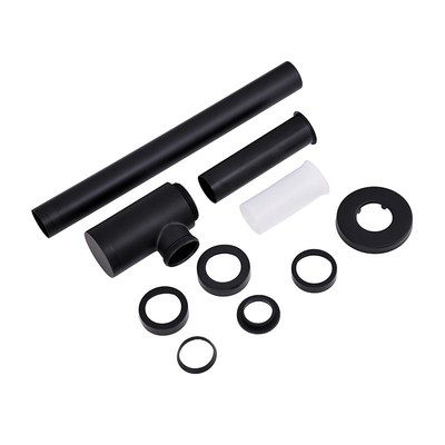 อุปกรณ์อ่างล้างหน้าแบบถังดักน้ำ Round Siphon , Matt Black P Trap Sink Drain