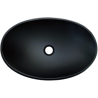 Ingot Shape Acid Matt Black Vanity Basin ห้องน้ำ 540mm ความยาวกระจกนิรภัย Easy Clean