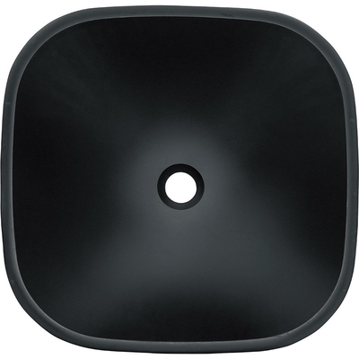 กรด Matt Square Bowl อ่างล้างหน้าบนโต๊ะกระจกนิรภัยสีดำ Anti Rust Countertop