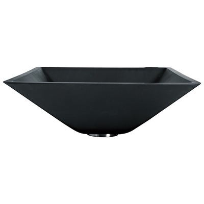 142mm Acid Matt Black Basin รูปทรงกรวยสี่เหลี่ยมห้องน้ำนิรภัย