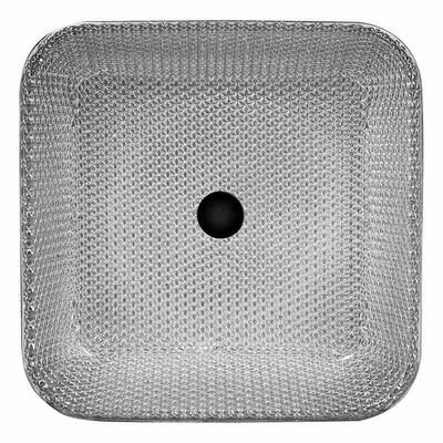 Shinning Square Countertop อ่างล้างหน้า Chromed Electroplated Color Wash Hand Basins