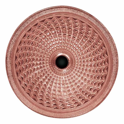 อ่างล้างหน้า Rose Gold รูปกรวยคริสตัล Chromed 450mm Length