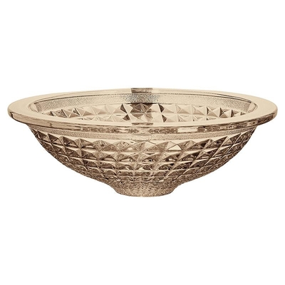 แชมเปญคริสตัลอ่างล้างหน้าแบบวงกลม Wash Hand Home Bathroom Funnel Shape