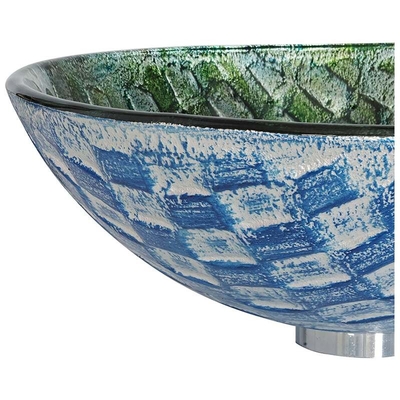 อ่างล้างแก้วทรงกลมแบบใช้มือ Hot Melt Circular Vessel Bathroom Sink