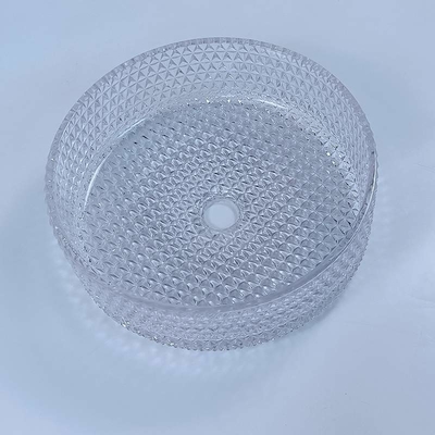 395mm Round Glass Wash Basin Hand Wash 45mm Dia No Hole For Hotel Bathroom
