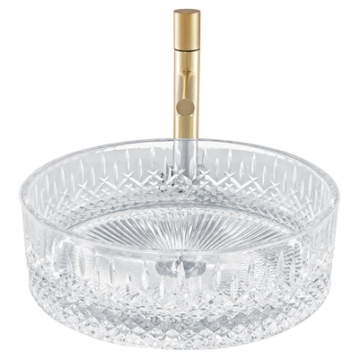 อ่างล้างจานแก้วคริสตัลใส Ice Prism Countertop Sinks