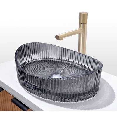 โมเดิร์น Die Casting Glass Wash Basin คอนเทอร์ท็อปติดตั้งกระจกซิงค์บอลล์