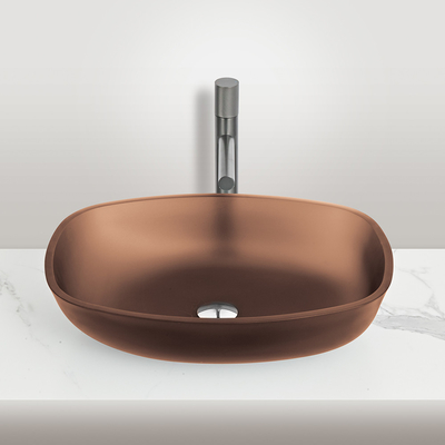 โมเดิร์นคอนท็อป วาชบาน แมททอง ชาแก้ว Vanity Top Sink