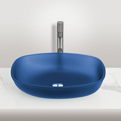 รูปแบบเมลอนฤดูหนาว แมท สีดํา ภาชนะ Vanity Basin ไม่มีการไหลเวียน ไม่มีรูระบายน้ํารูเดียว